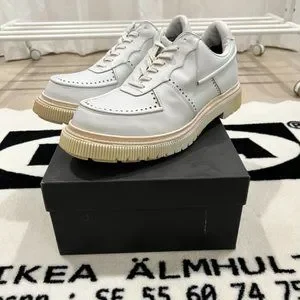 Adieu Paris White Polished Leather Platform Lace Up Oxford Derby Shoes Adieu | Shoes | Adieu Paris White Polished Leather Platform  main image 2